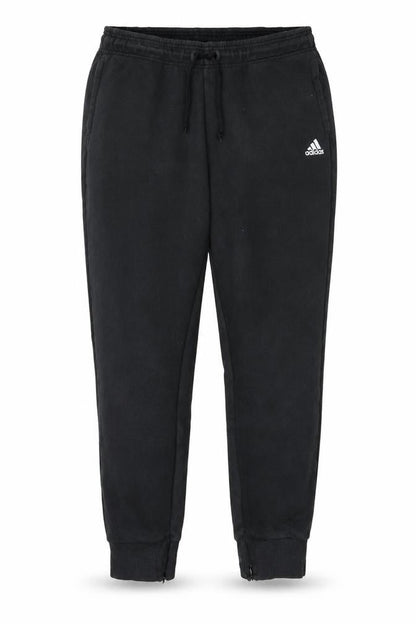 Front view of Adidas Women Black L Jogger Sweatpants 77% Cotton Drawstring