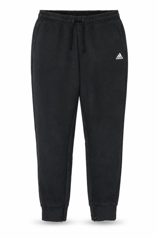 Adidas Women Black L Jogger Sweatpants 77% Cotton Drawstring