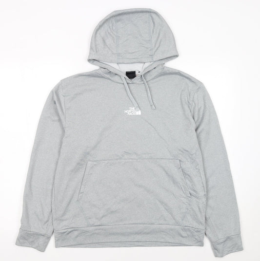 The North Face Womens Grey Pullover Hoodie Medium Hooded Sweatshirt