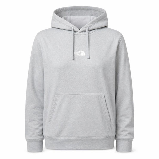 The North Face Womens Grey Pullover Hoodie Medium Hooded Sweatshirt