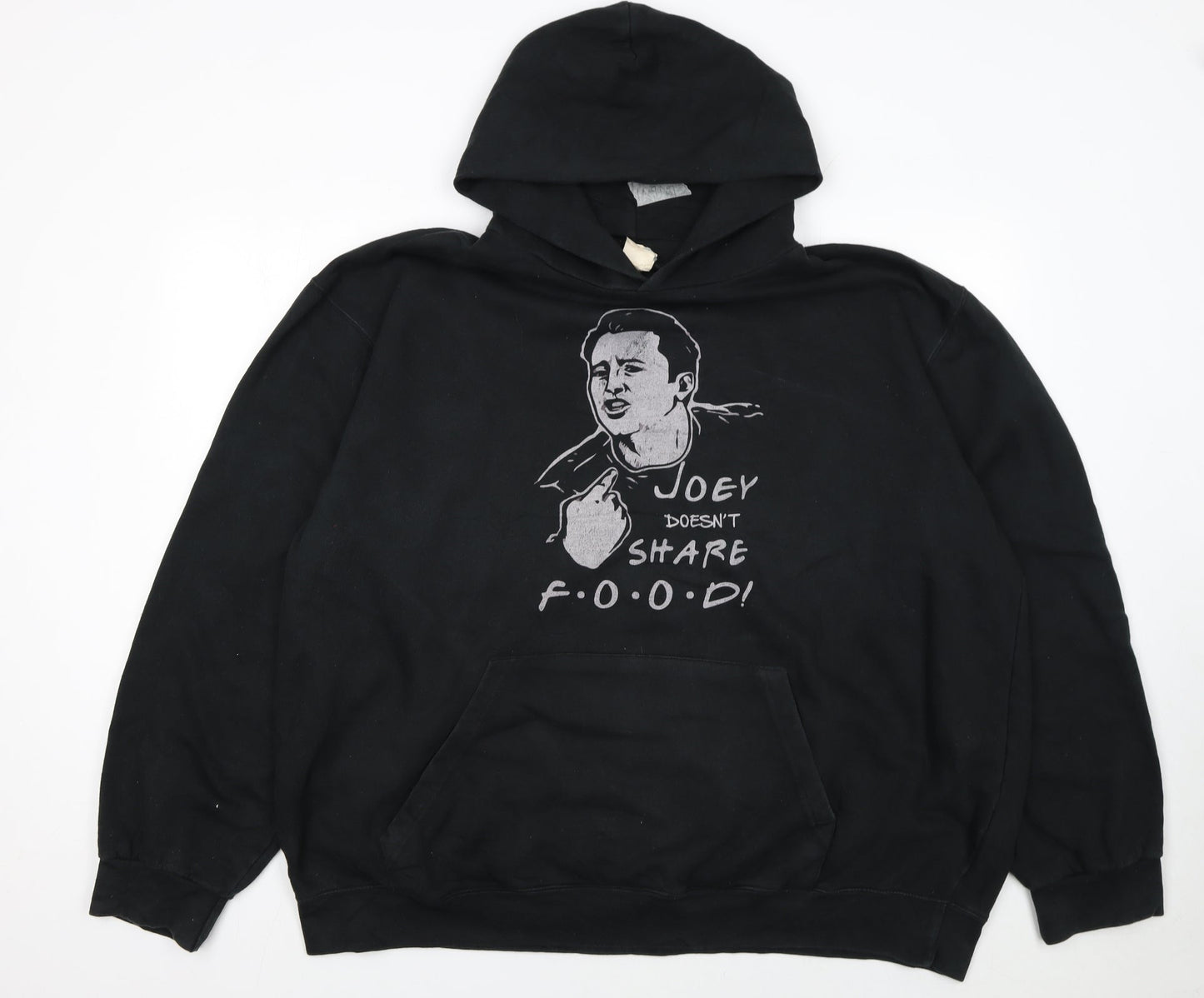 SG Men's Black Graphic Pullover Hoodie 4XL Funny Quote Fleece Sweatshirt