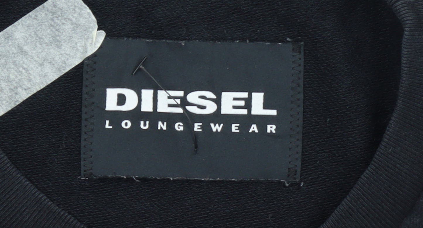 Diesel Womens Black Lounge Sweatshirt Cotton Blend Size M