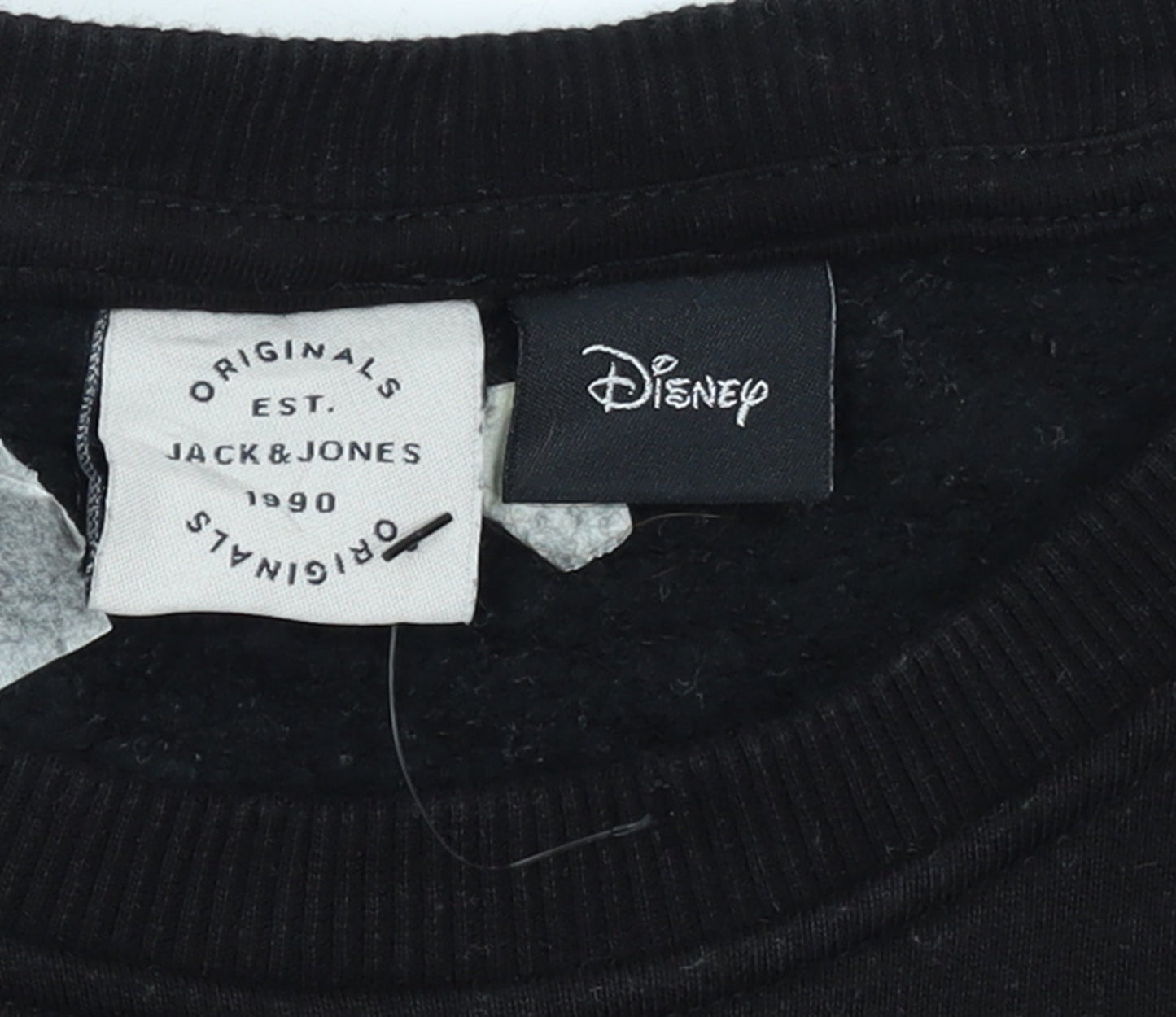Jack & Jones Men’s Black Mickey Mouse Graphic Hoodie M
