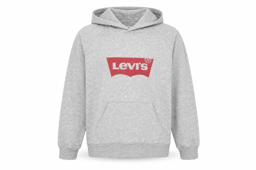 Levi's Men's Grey Pullover Hoodie M Regular Fit Logo Fleece Sweatshirt