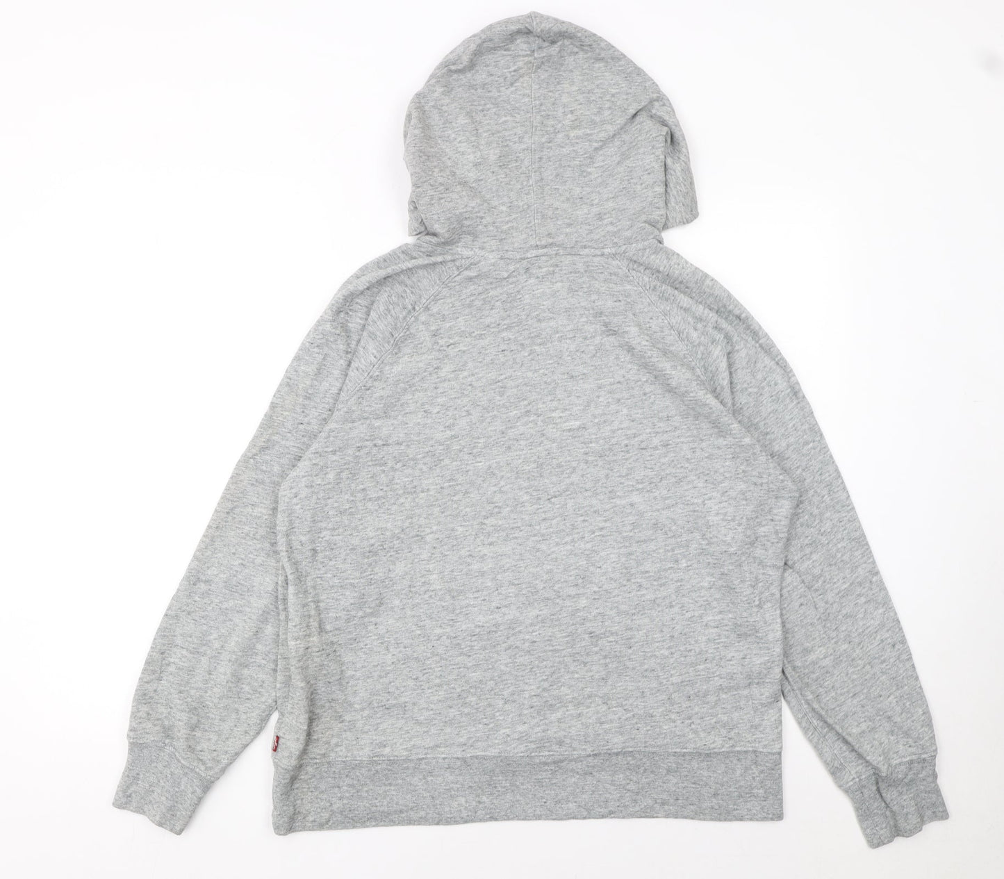 Levi's Men's Grey Pullover Hoodie M Regular Fit Logo Fleece Sweatshirt