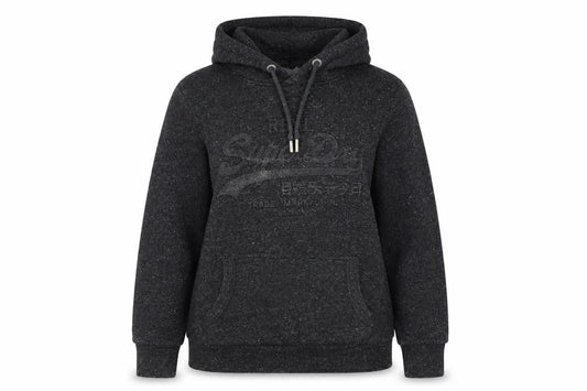 Superdry Womens Black Pullover Hoodie Size 16 Hooded Classic Fit