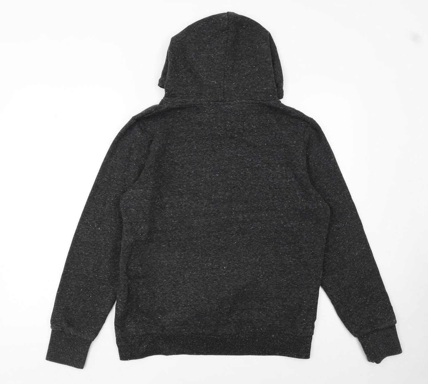 Superdry Womens Black Pullover Hoodie Size 16 Hooded Classic Fit