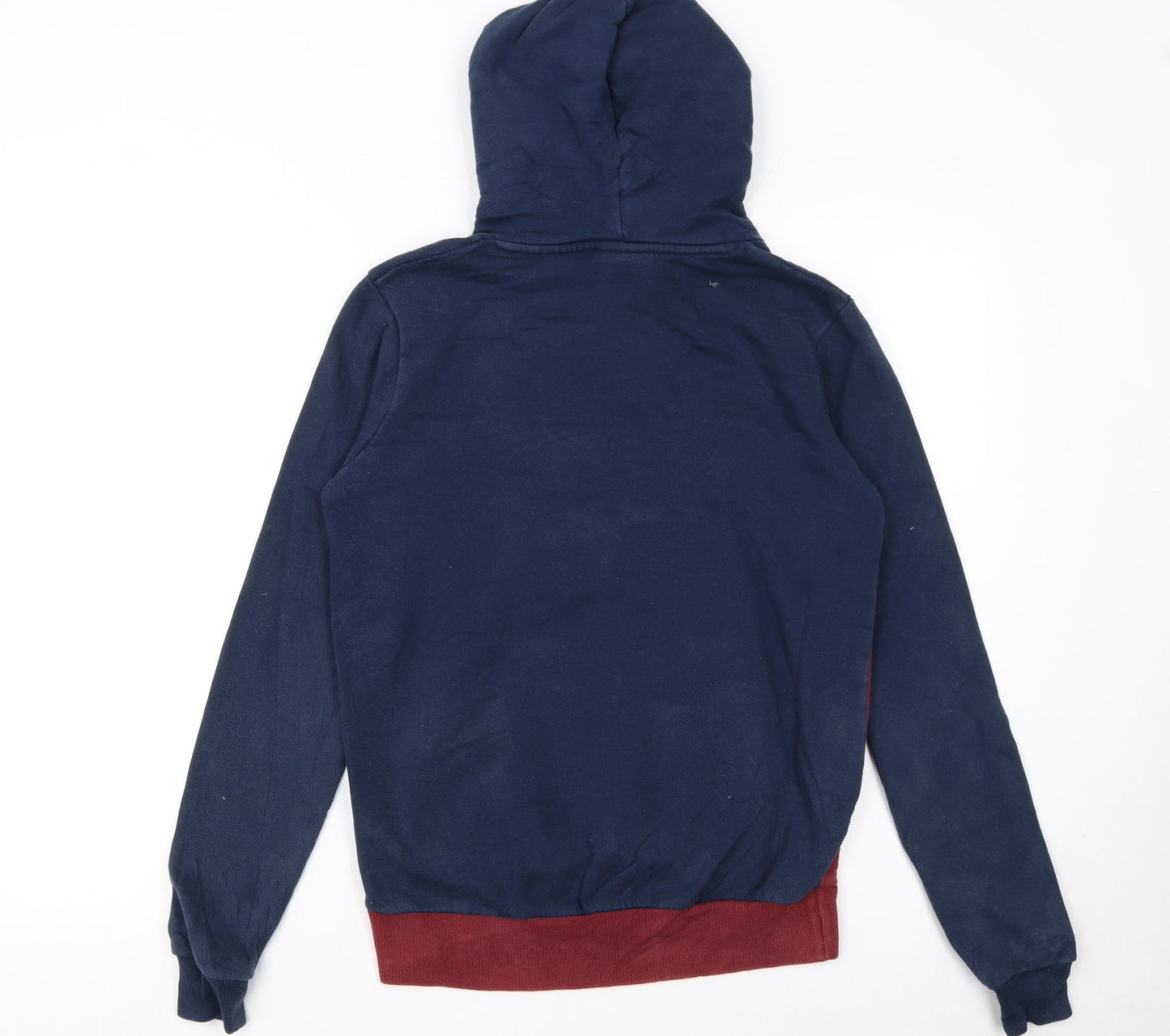 Ellesse Womens Navy Burgundy Colourblock Logo Hoodie Size 8
