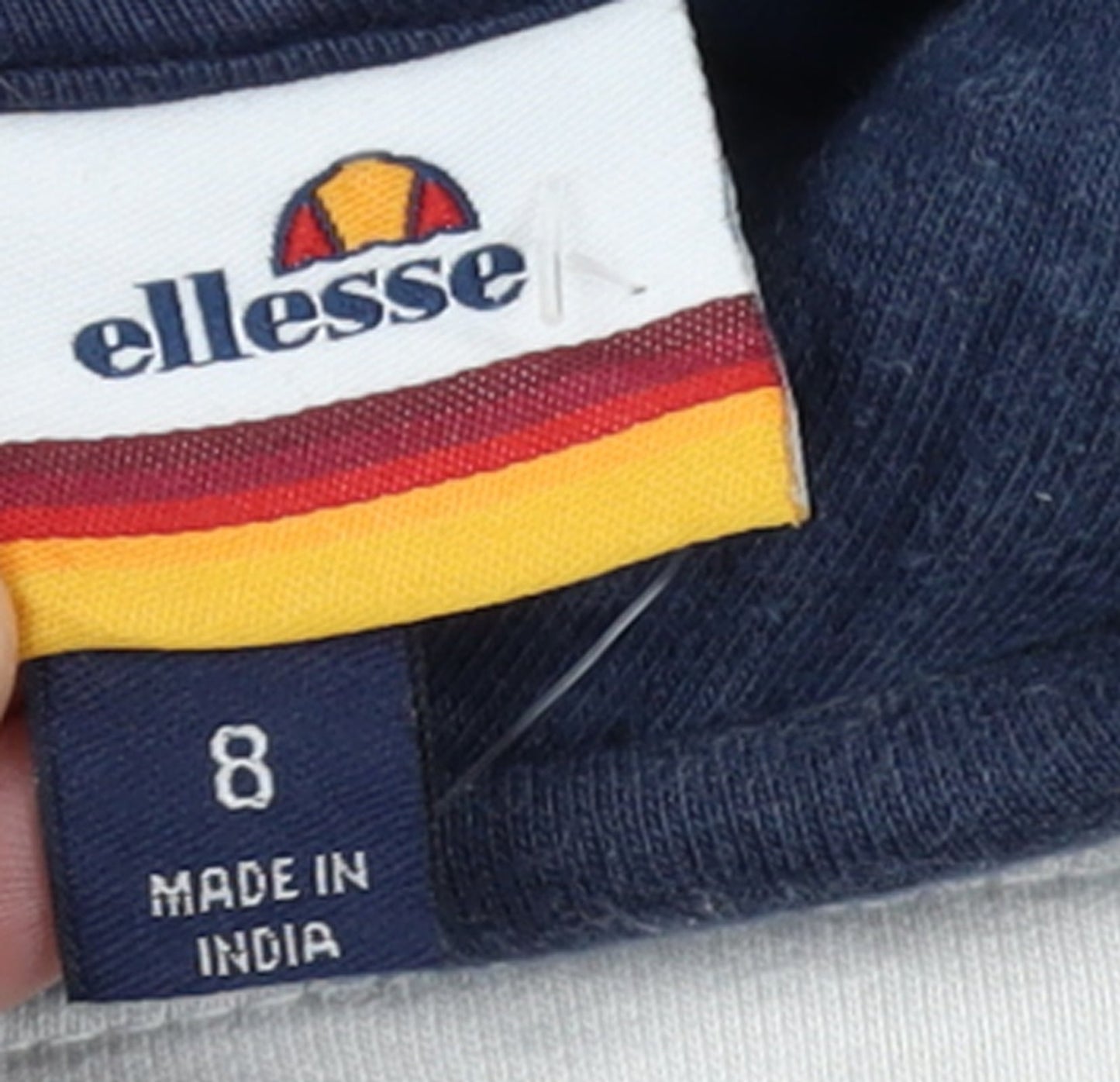 Ellesse Womens Navy Burgundy Colourblock Logo Hoodie Size 8