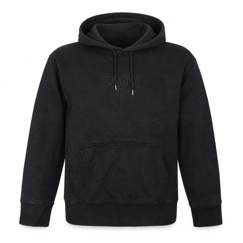 Levi's Men's Black Pullover Hoodie Size S Logo Fleece Sweatshirt
