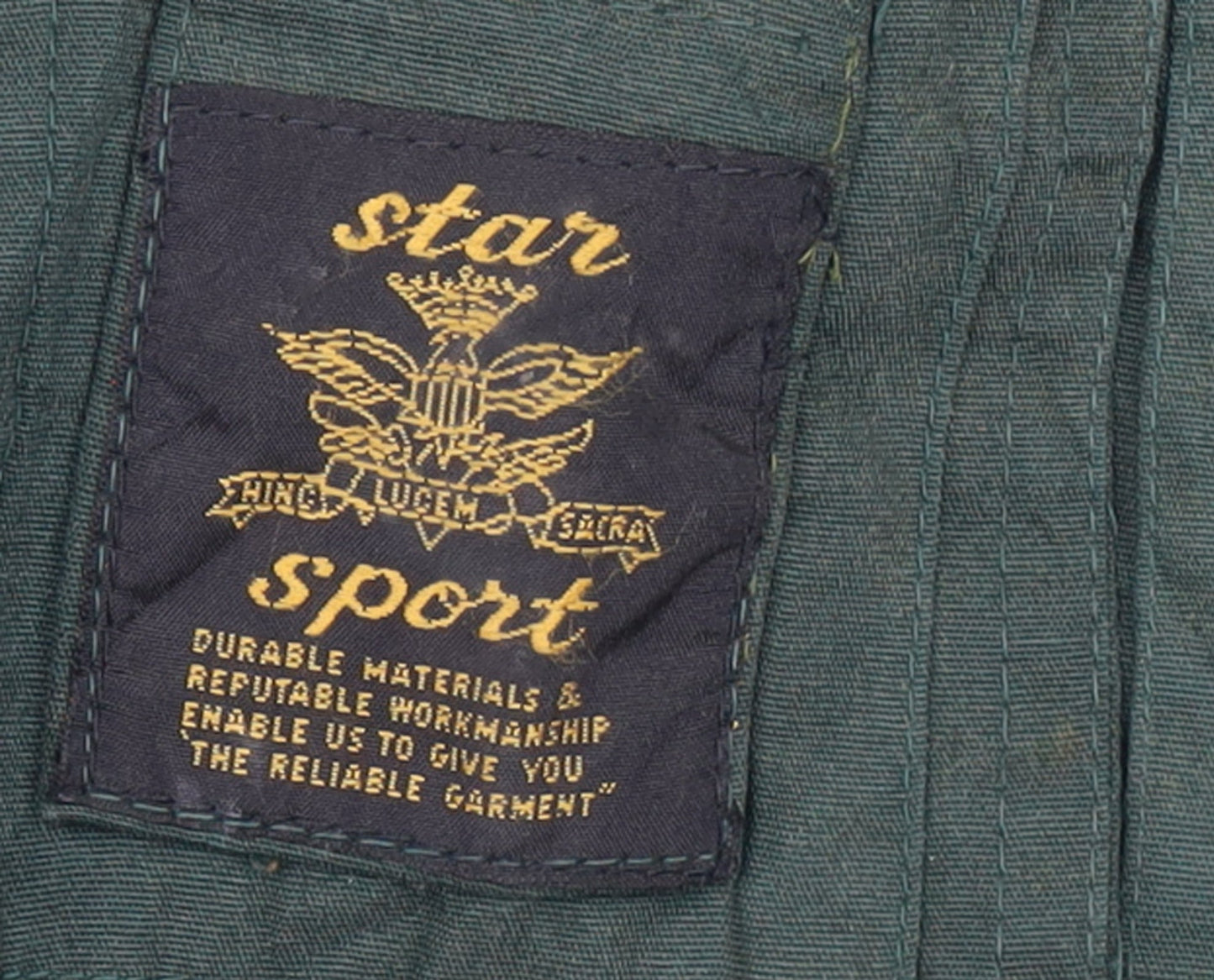 Star Sport Men’s Green Military Cotton Nylon Jacket M
