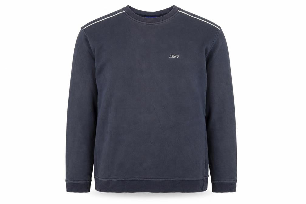 Reebok Mens Blue Long Sleeve Pullover Sweatshirt Size L