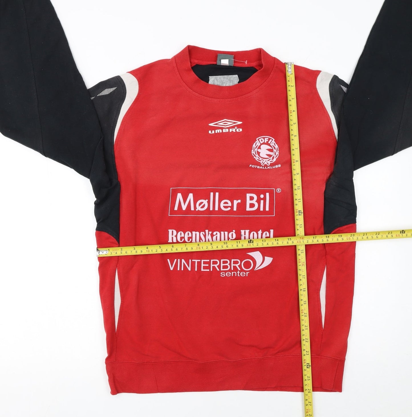 Umbro Men’s Red Black DFI Football Klub Sweatshirt Size M