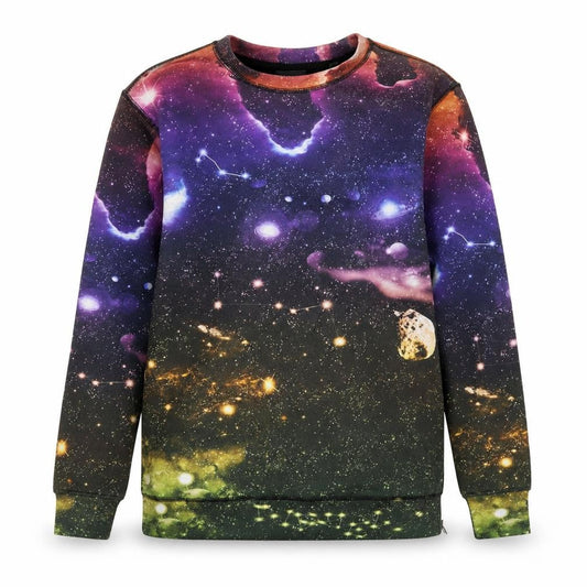 Diesel Men's Multicoloured Space Print Pullover Sweatshirt M