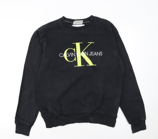 Calvin Klein Jeans Men’s Black Logo Sweatshirt Size S