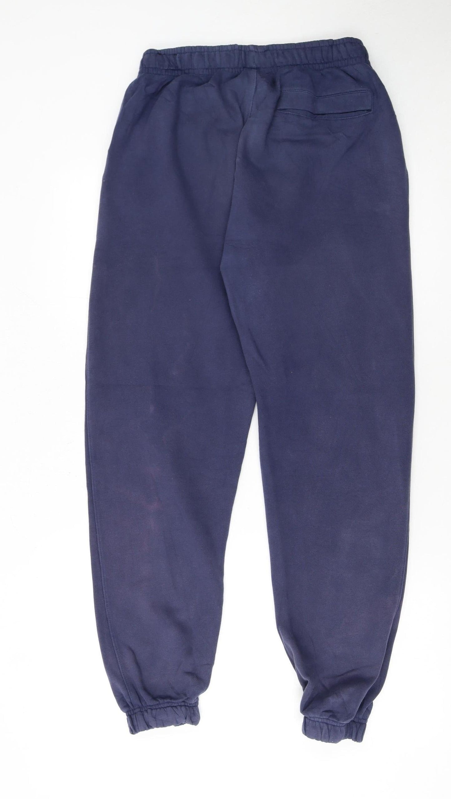 Nike Men's Blue Fleece Sweatpants S Regular Fit Logo Joggers