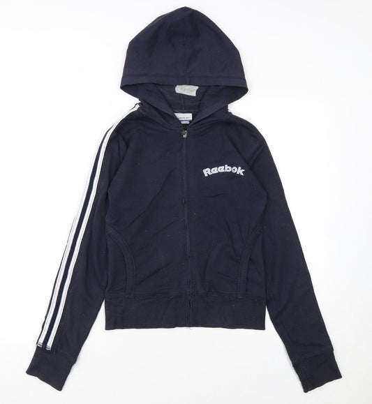 Reebok Women’s Black Full Zip Hoodie XS UK 8 Classic Sportswear