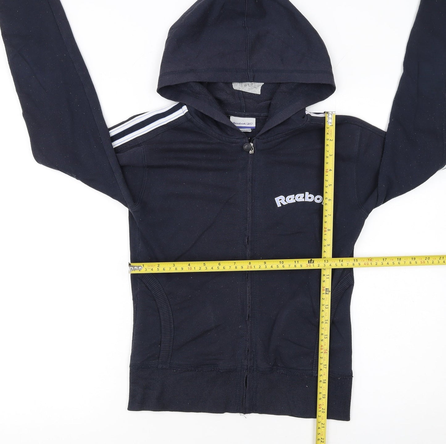 Reebok Women’s Black Full Zip Hoodie XS UK 8 Classic Sportswear