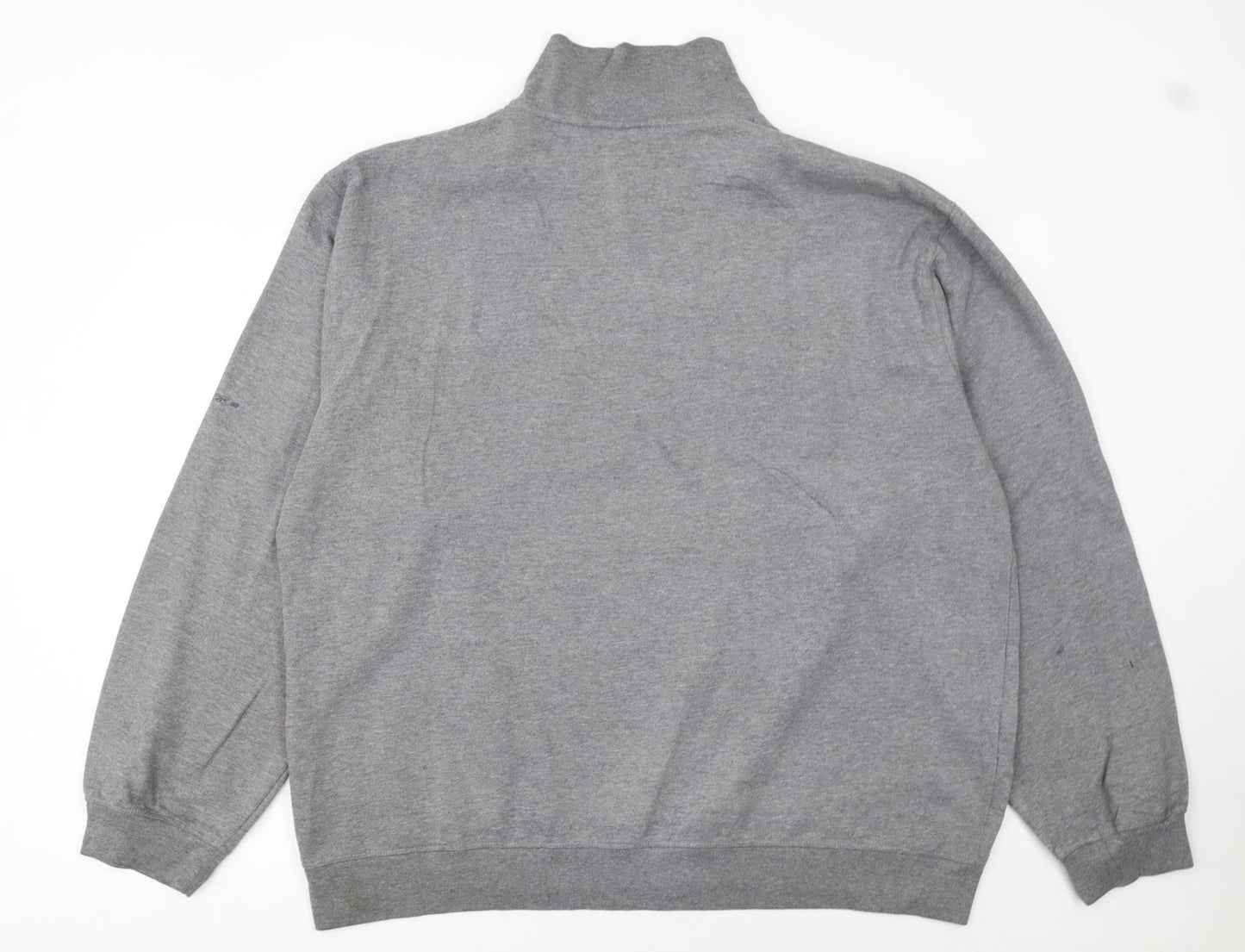 Reebok Men's Grey 2XL 1/4 Zip Pullover Sweatshirt