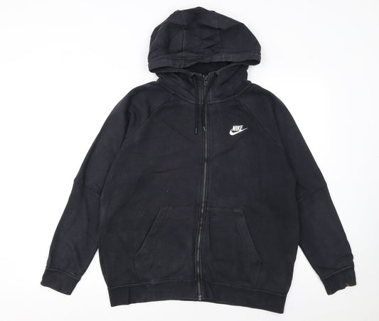 Nike Women’s Black Full Zip Hoodie Medium Cotton Blend