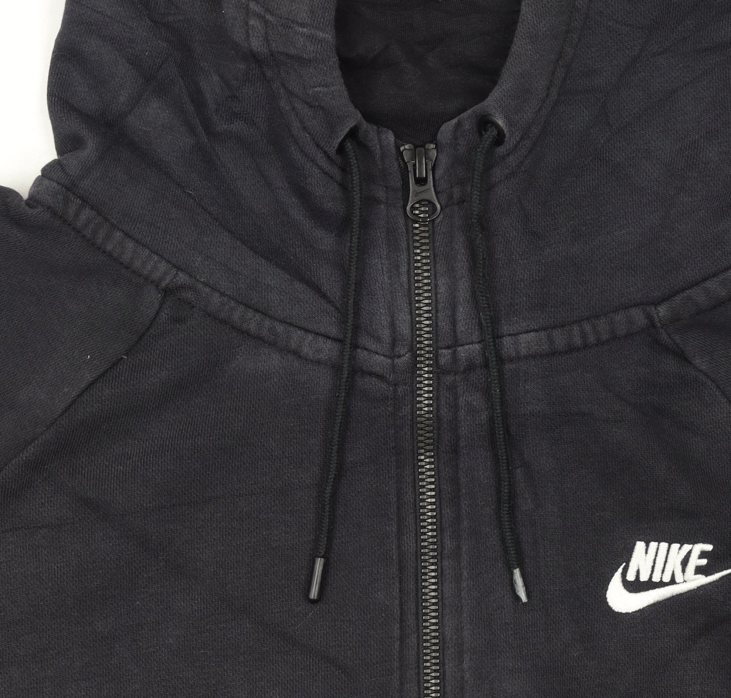 Nike Women’s Black Full Zip Hoodie Medium Cotton Blend