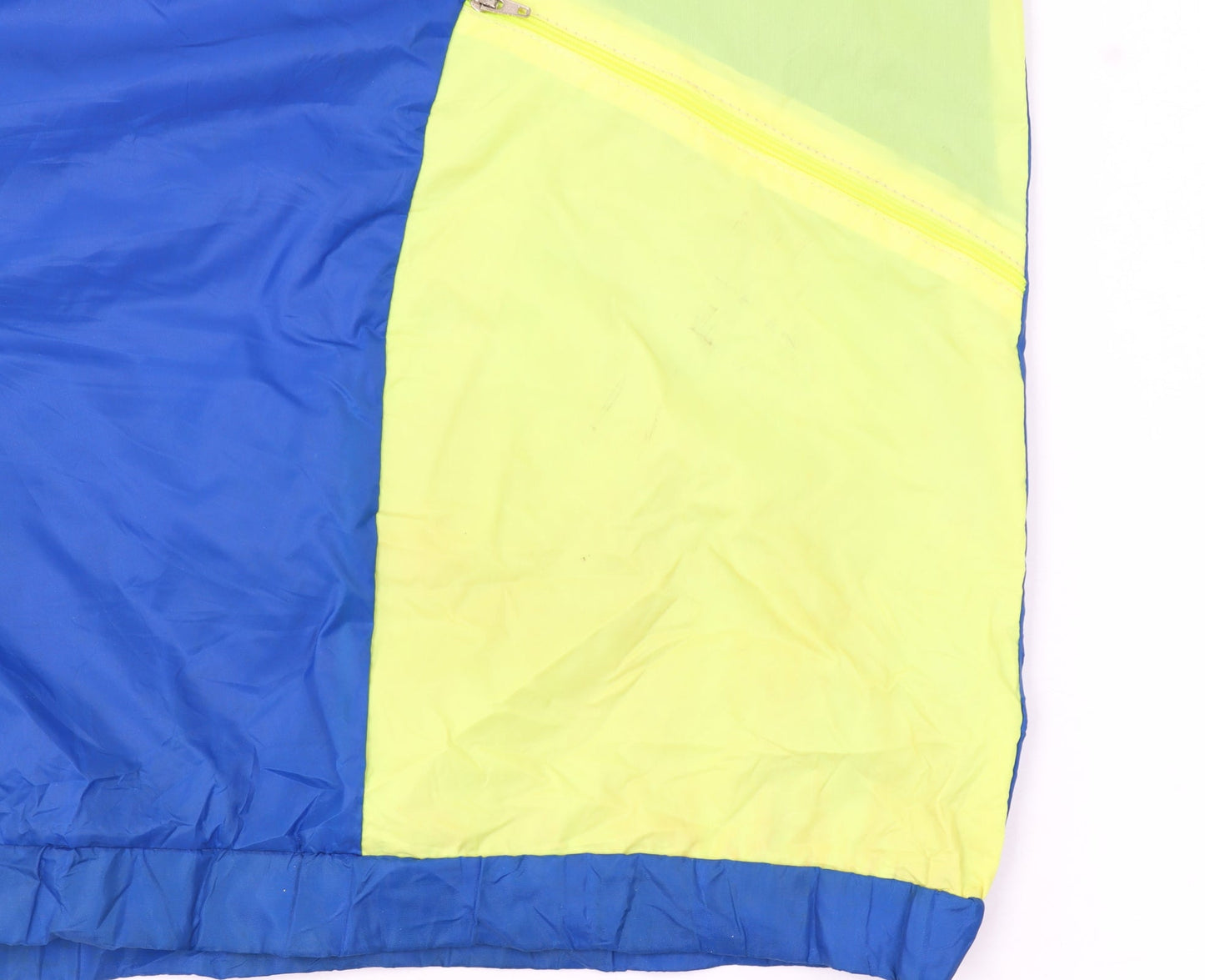 Baleno Men’s Blue & Yellow Hooded Windbreaker Jacket L 54/56 Nylon Outdoor