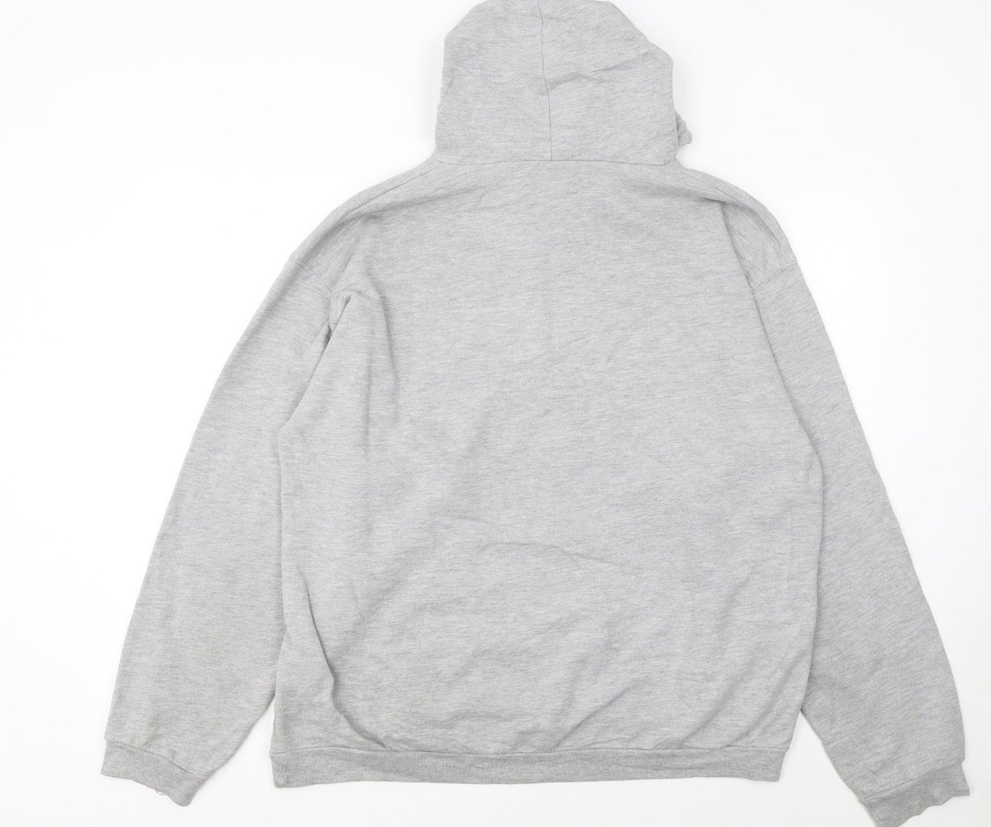 B&C Collection Men’s Grey 2XL Pullover Hoodie with Retro Thriller Print