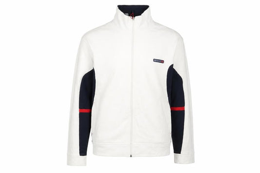 Reebok Men's White Track Jacket L Colourblock Full Zip Sportswear