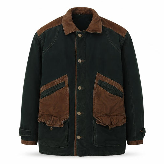 Daniel Hechter Men’s Green Brown Hunting Jacket Size 52 Regular Fit