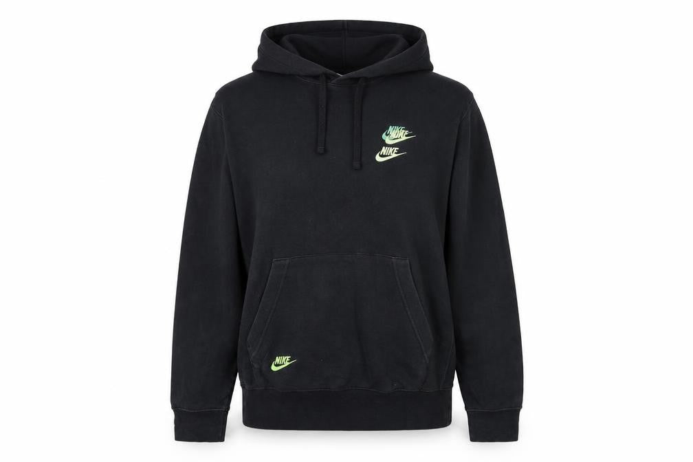 Nike Womens Black XS Pullover Hoodie with Neon Logo