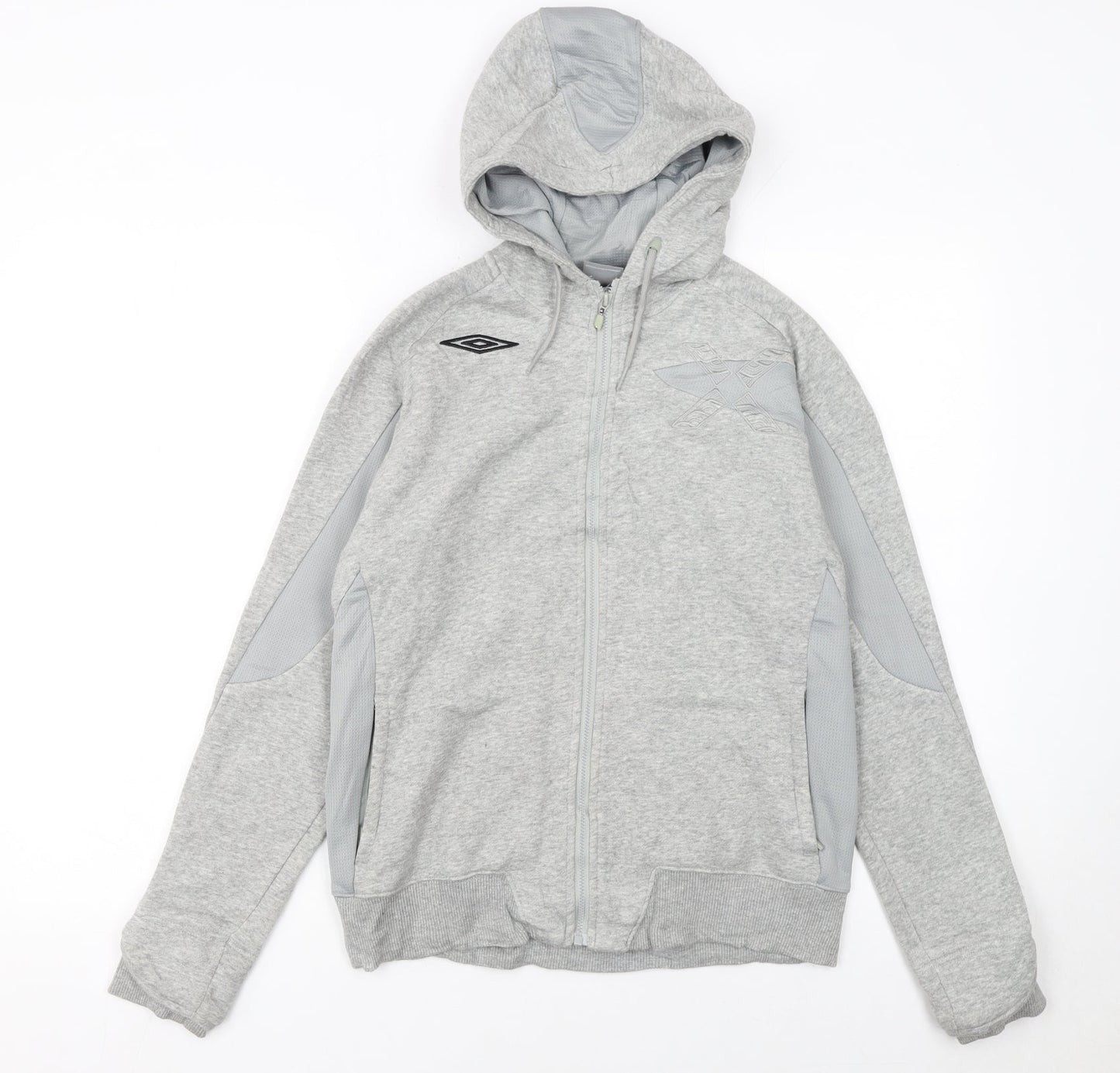 Umbro Women’s Grey Full Zip Hoodie Size 14 Cotton Blend Sportswear