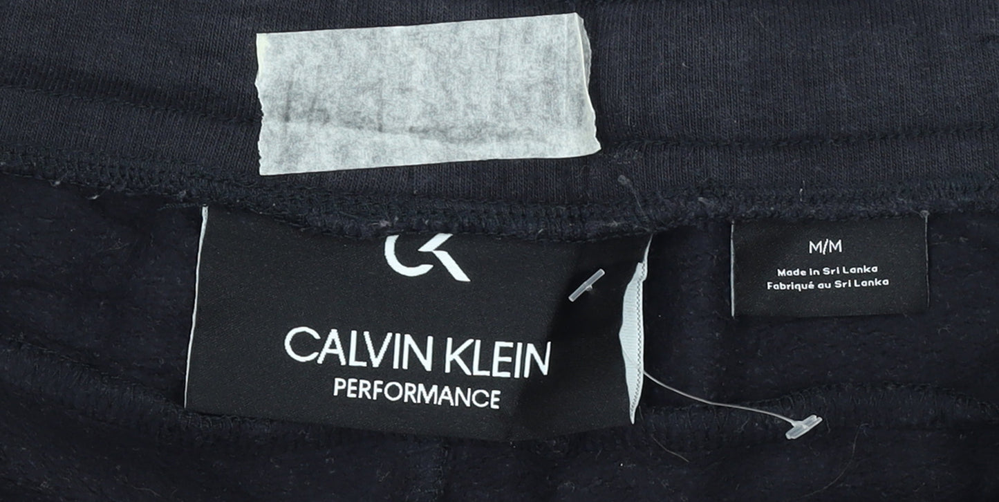 Calvin Klein Men’s Black Logo Jogger Sweatpants M Regular Fit