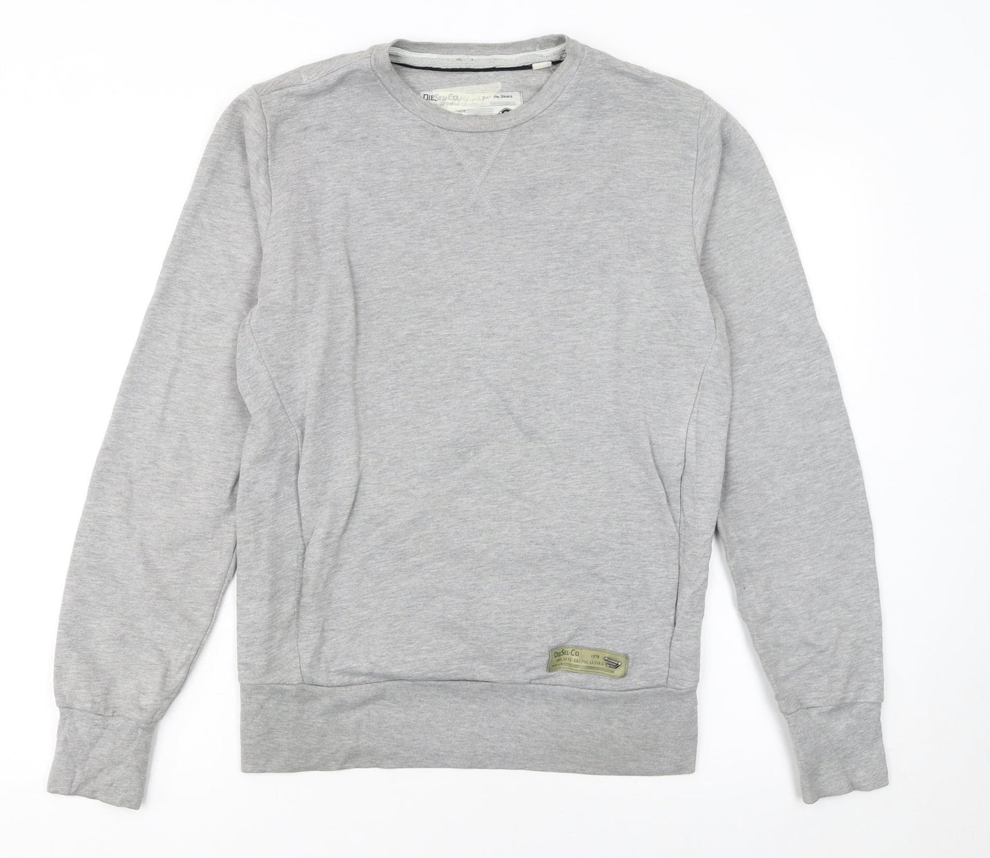 Diesel Men’s Grey Crew Neck Pullover Sweatshirt Size S