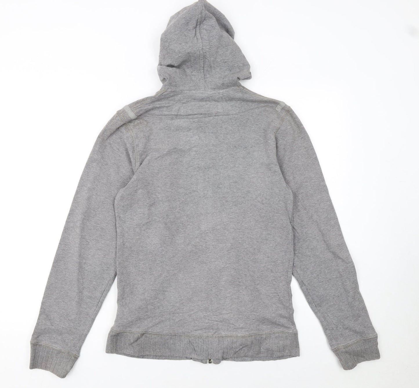 Reebok Womens Grey Full Zip Hoodie Size S Cotton Blend Casual Sportswear
