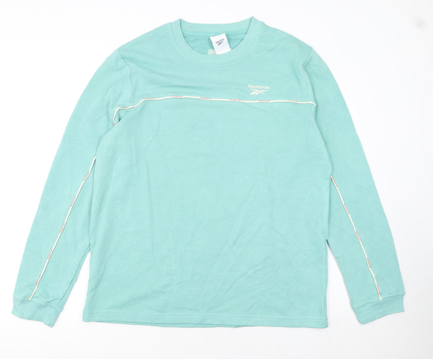 Reebok Mens Green Crew Neck Long Sleeve Sweatshirt Size L