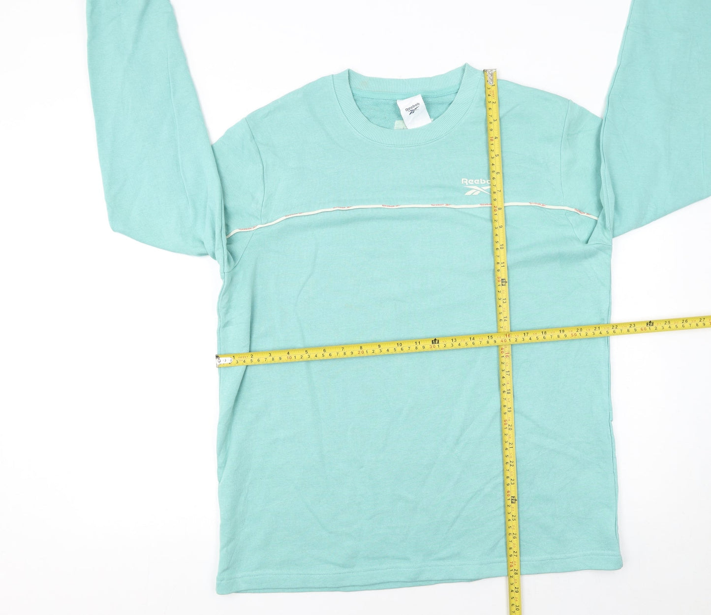 Reebok Mens Green Crew Neck Long Sleeve Sweatshirt Size L