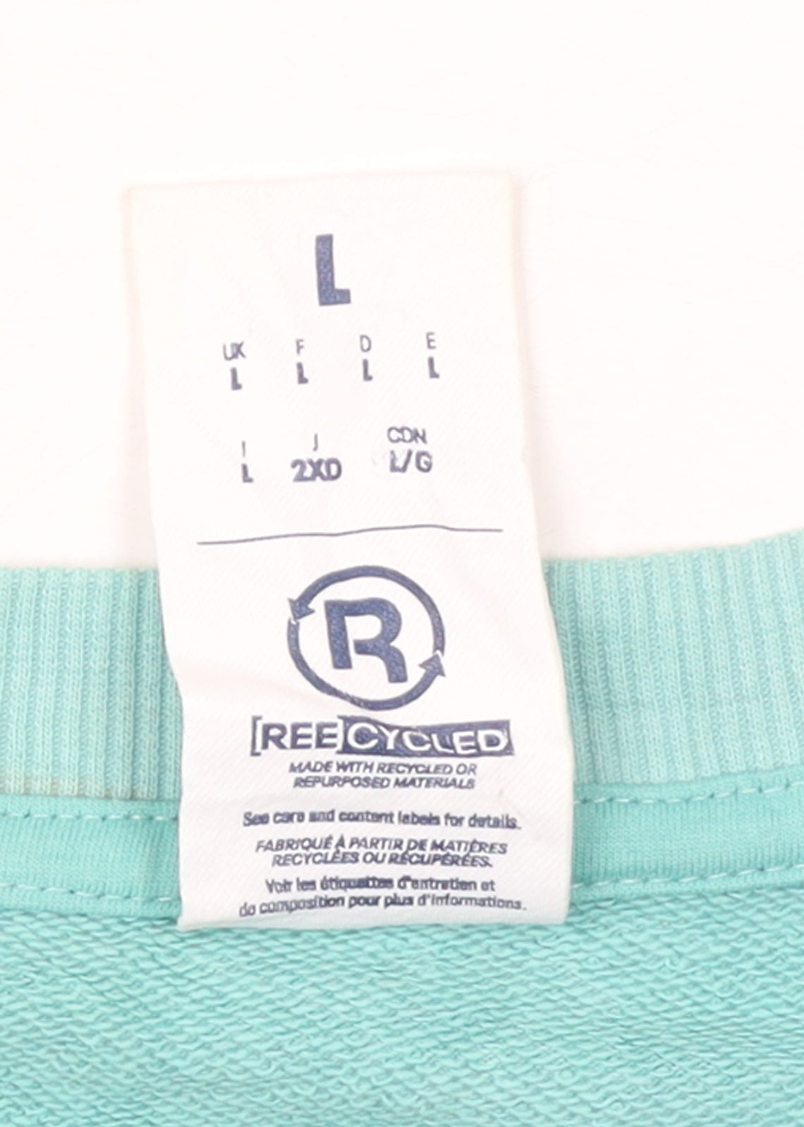 Reebok Mens Green Crew Neck Long Sleeve Sweatshirt Size L