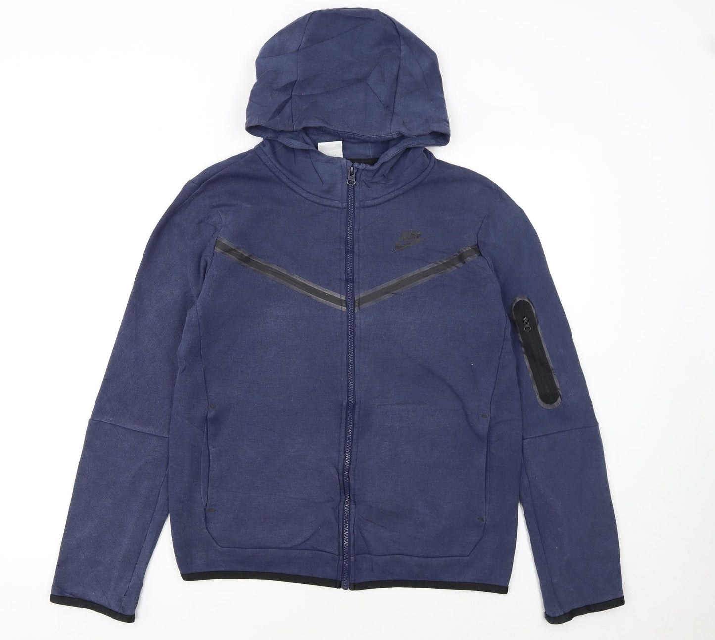 Nike Boys Blue XL Full Zip Hoodie Sweatshirt with Hood and Zip Pockets
