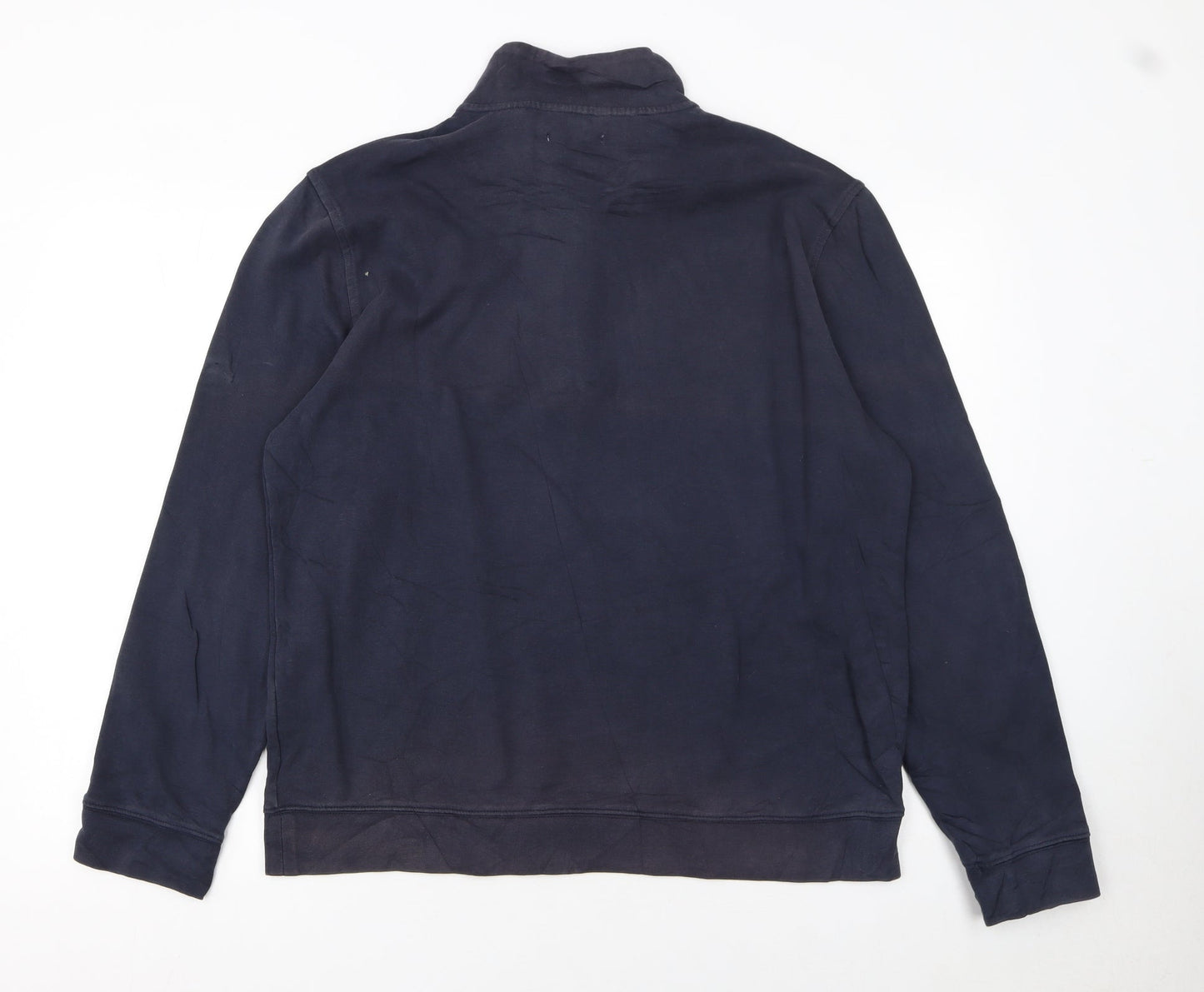 Calvin Klein Men's Blue Quarter Zip Sweatshirt Size L Regular Fit