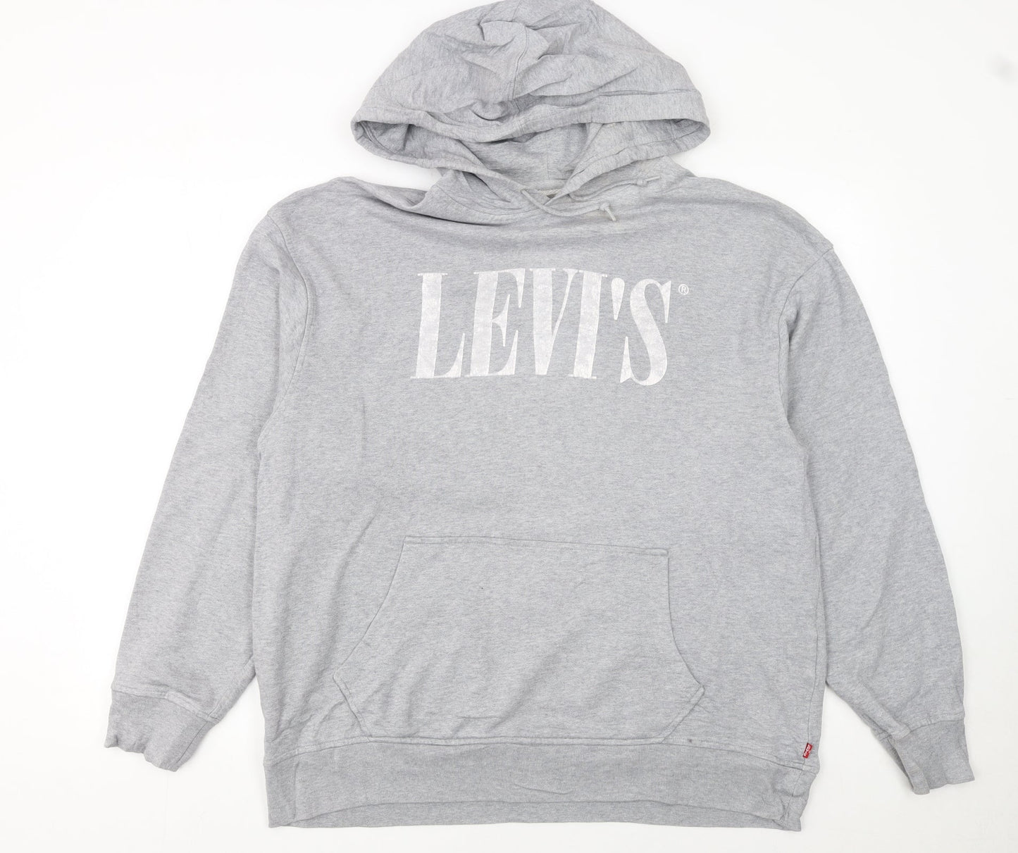 Levi's Men's Grey Relaxed Fit Pullover Hoodie Large
