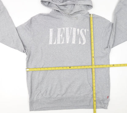 Levi's Men's Grey Relaxed Fit Pullover Hoodie Large