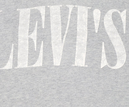 Levi's Men's Grey Relaxed Fit Pullover Hoodie Large