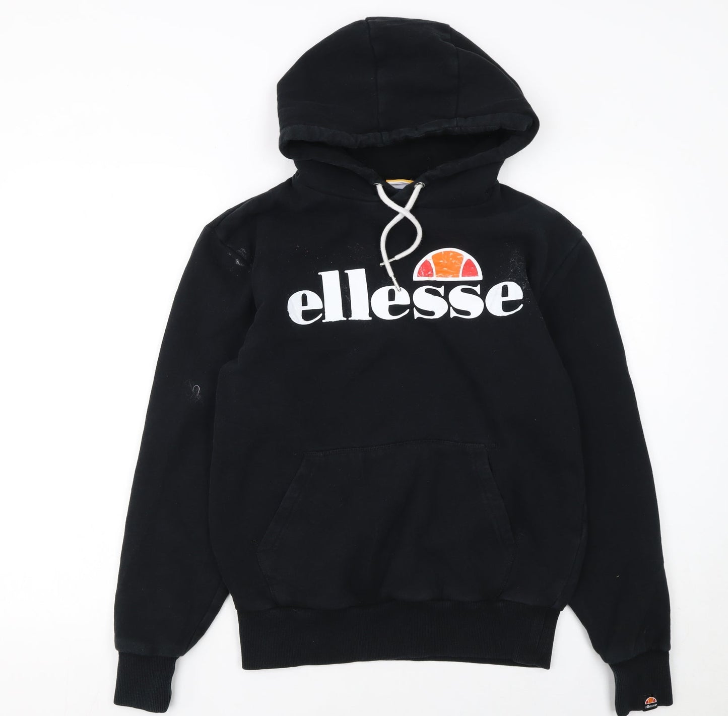 Ellesse Men's Black Pullover Hoodie Small Regular Fit with Logo Print