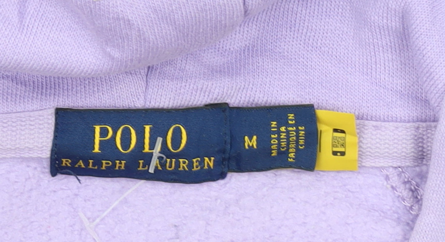 Polo Ralph Lauren Womens Purple Pullover Hoodie Medium Cotton Blend