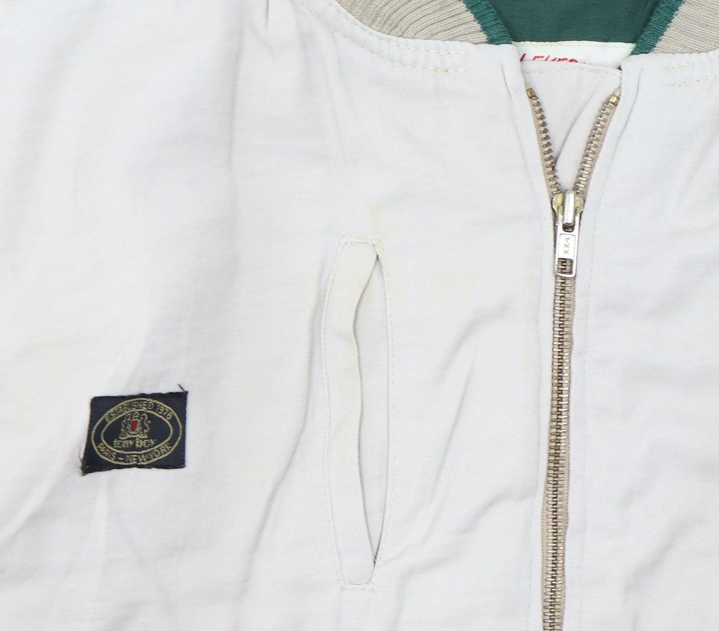 Tony Boy Boys Beige 14 Years Cotton Retro Zip Jacket