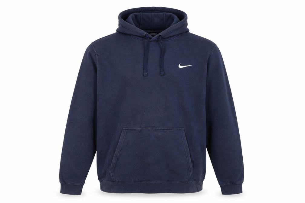 Nike Men's Blue Pullover Hoodie Medium Sports Fleece Sweatshirt