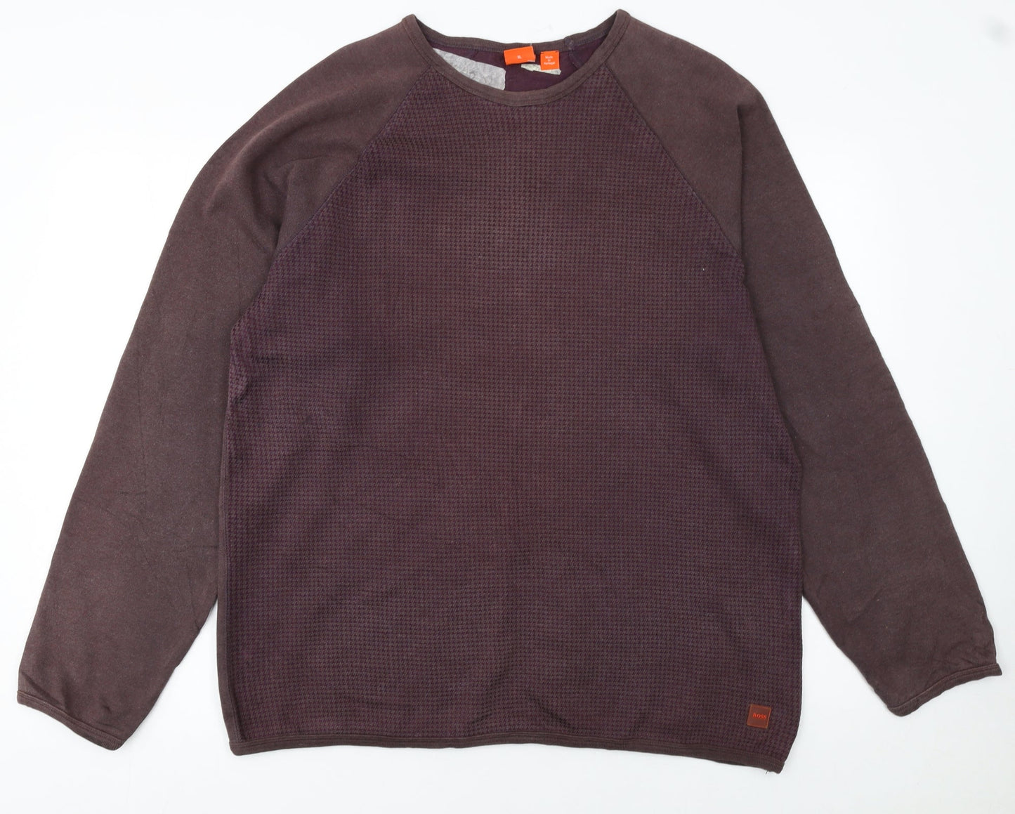 Hugo Boss Men's Brown Knit Crew Neck Pullover Sweatshirt XL
