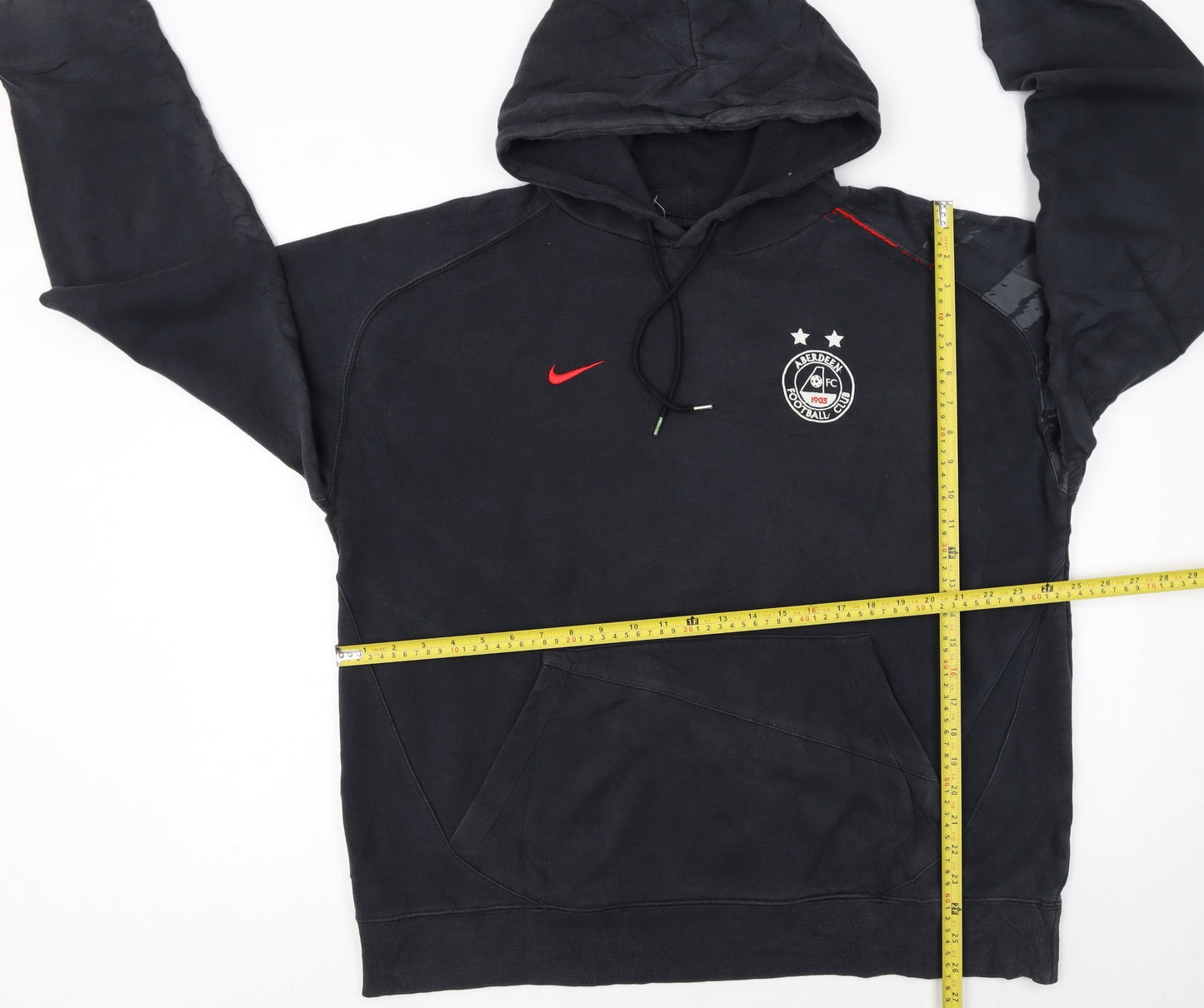 Nike Men’s Black Aberdeen FC Pullover Hoodie XL Fleece Logo Sports