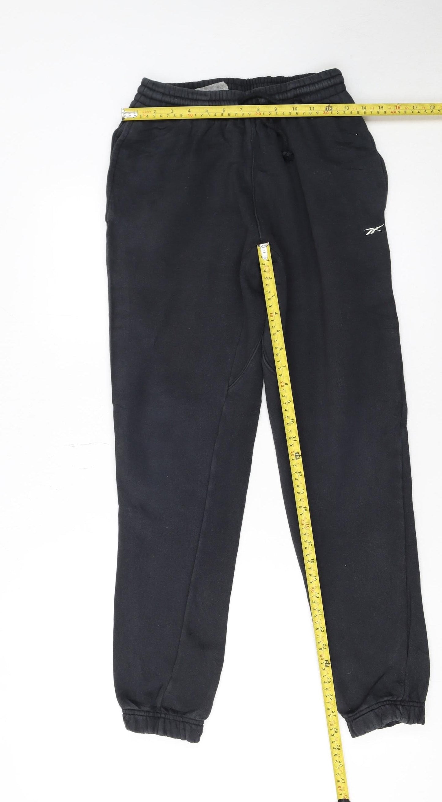 Reebok Women’s Black Jogger Trousers XS Fleece Cotton Blend