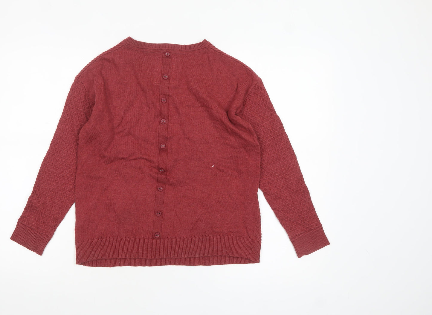 Mantaray Women's Red Knit Button Back Cardigan Size 8